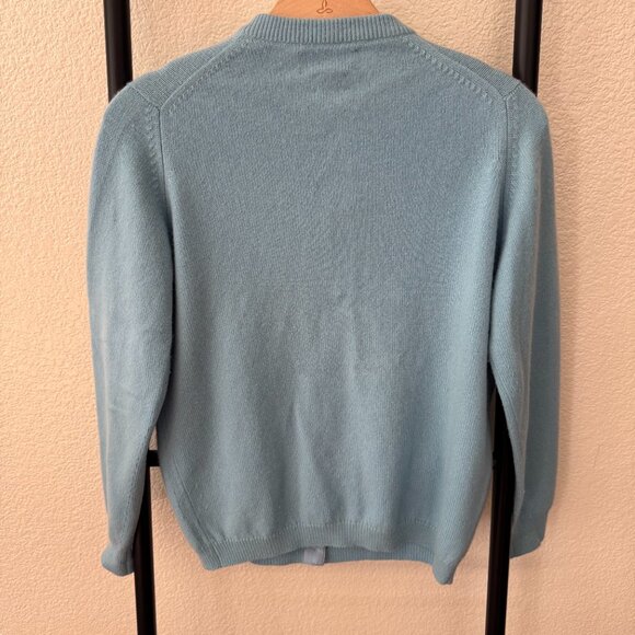 Vintage Light Blue Ballantyne Cashmere Cardigan - Picture 6 of 8